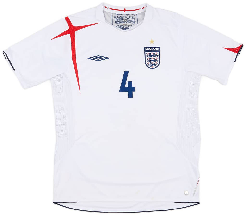 2005-07 England Home Shirt Gerrard #4 - 5/10 - (L)
