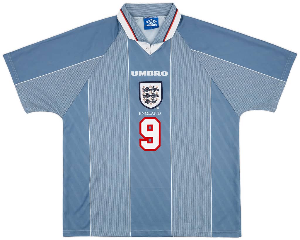 1996-97 England Away Shirt Shearer #9 - 7/10 - (XL)