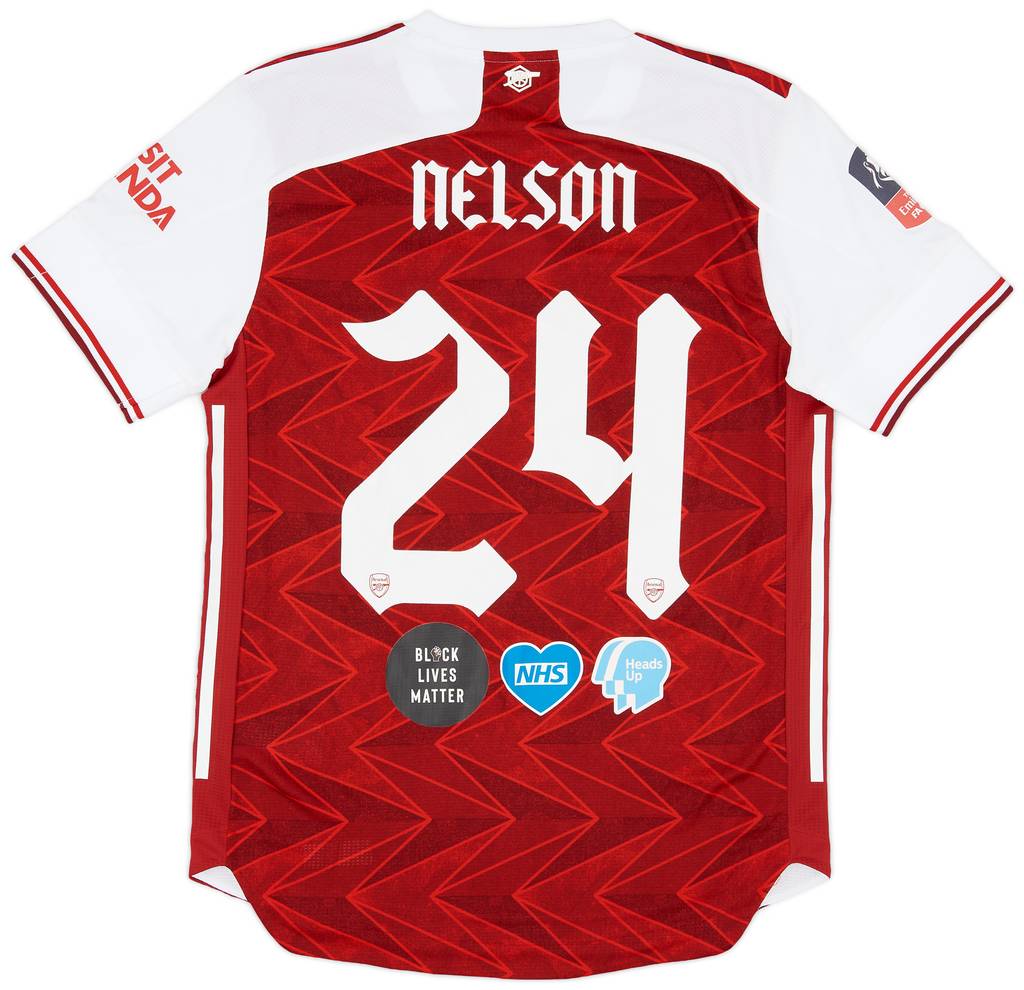 2020 Arsenal Match Issue FA Cup Final Home Shirt Nelson #24