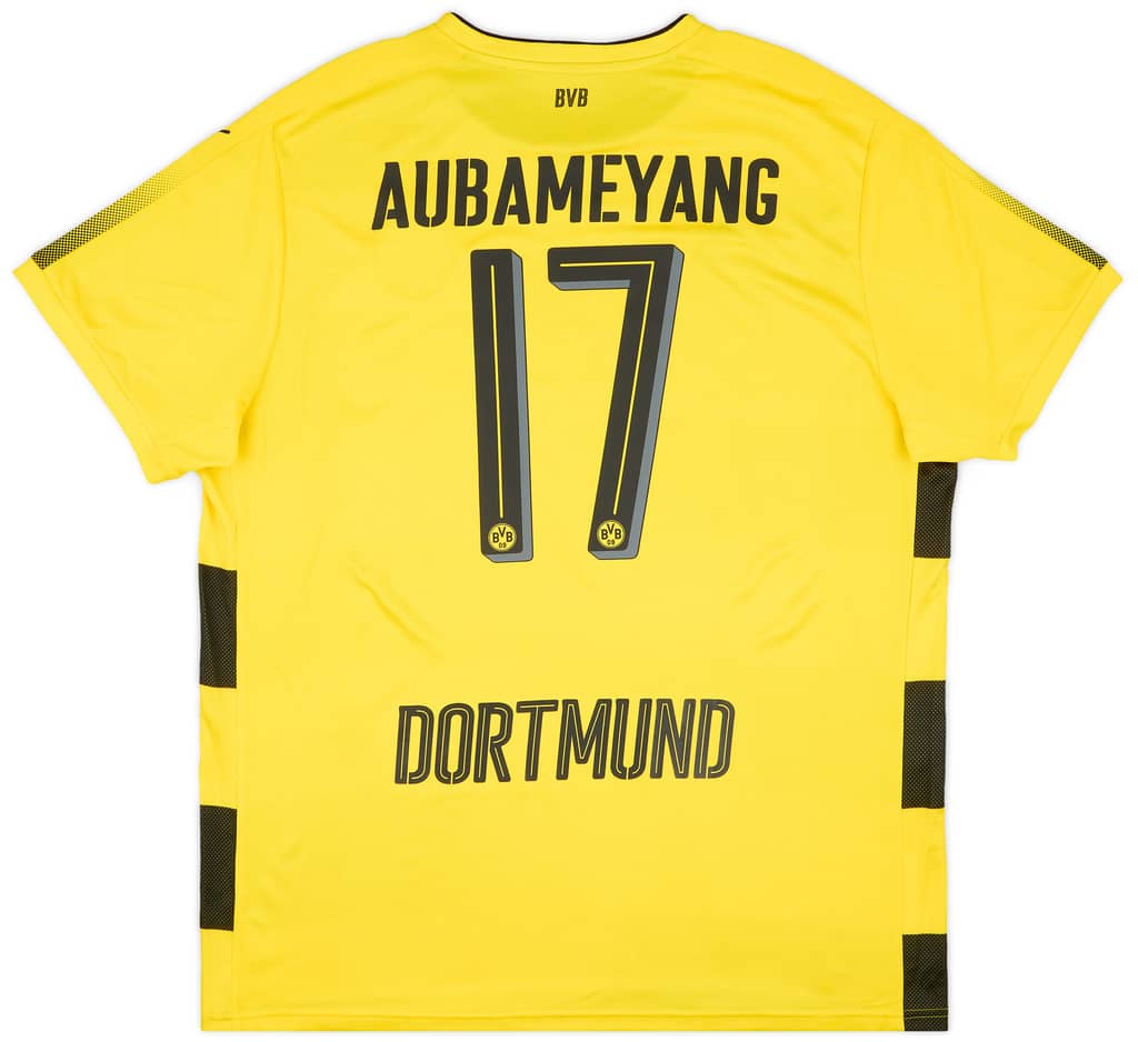 2017-18 Borussia Dortmund Home Shirt Aubameyang #17 - 8/10 - (XXL)