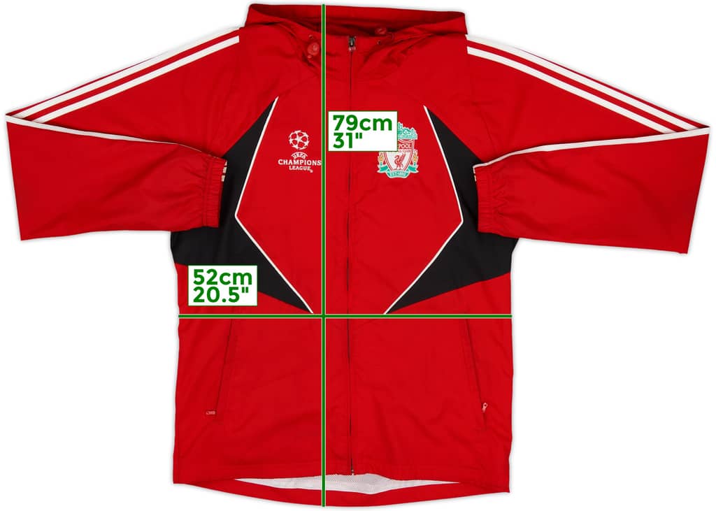 2007-08 Liverpool adidas CL Hooded Rain Jacket - 6/10 - (M)