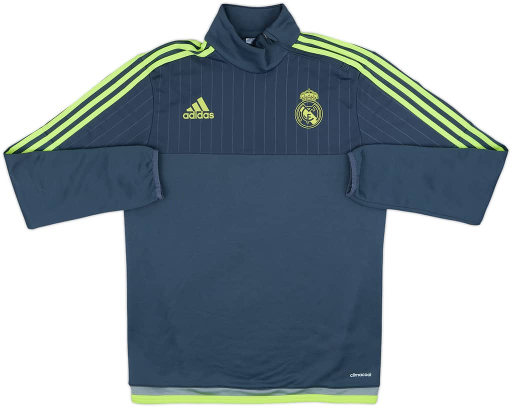 2015-16 Real Madrid adidas 1/4 Zip Drill Top - 8/10 - (S)