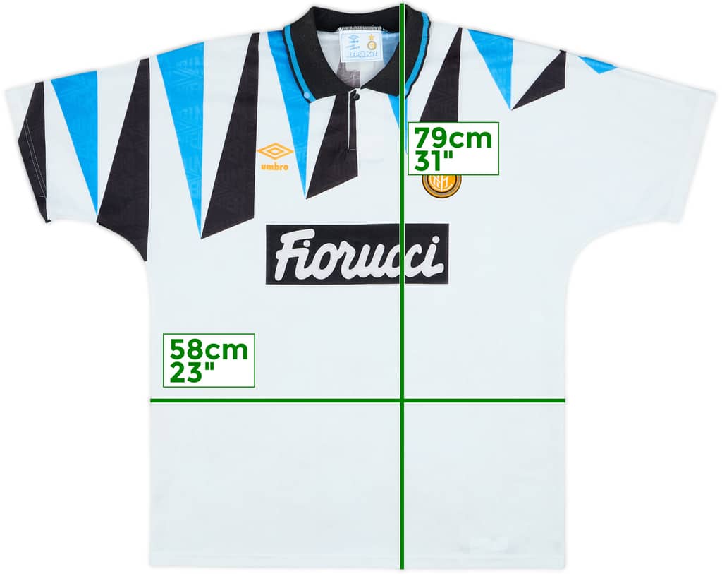 1992-93 Inter Milan Away Shirt - 7/10 - (XL)