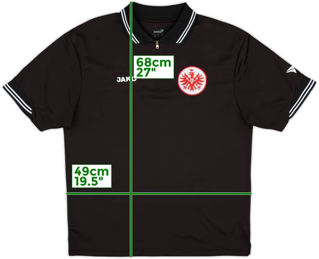 2007-08 Eintracht Frankfurt Jako 1/4 Zip Polo Shirt - 8/10 - (M)