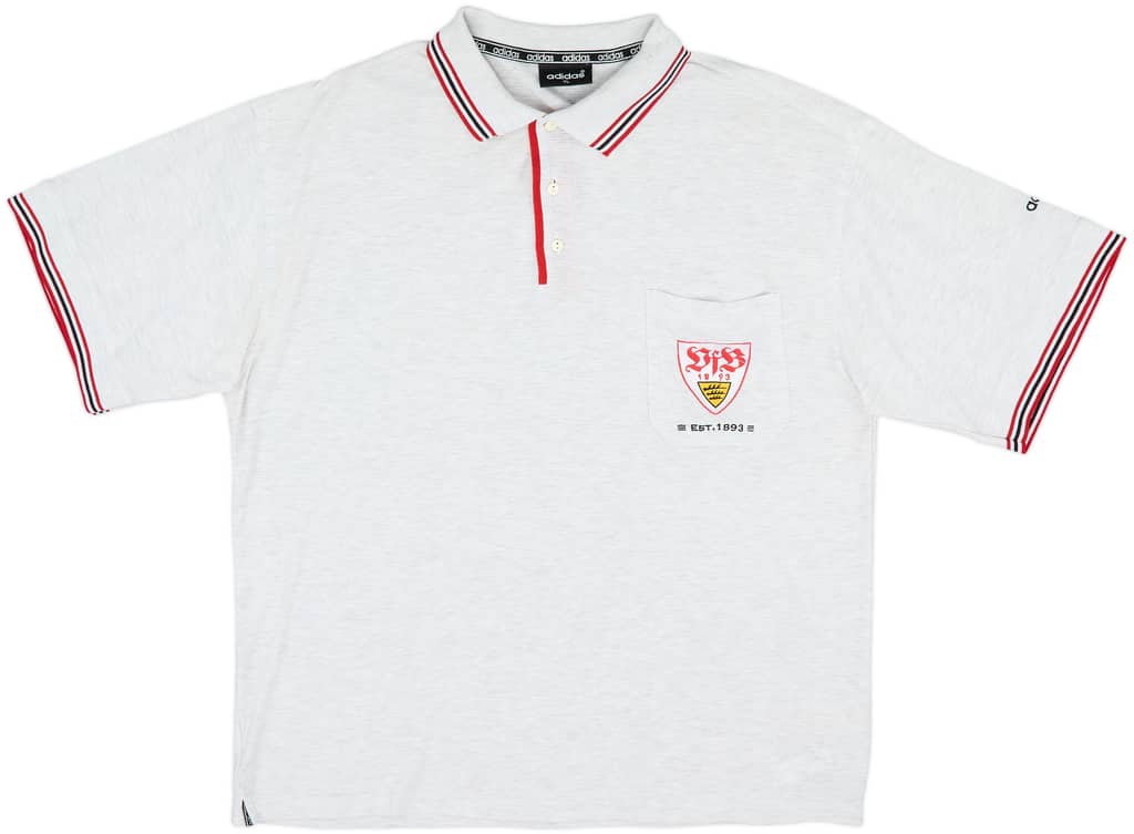 1996-97 Stuttgart adidas Polo Shirt - 9/10 - (XL)