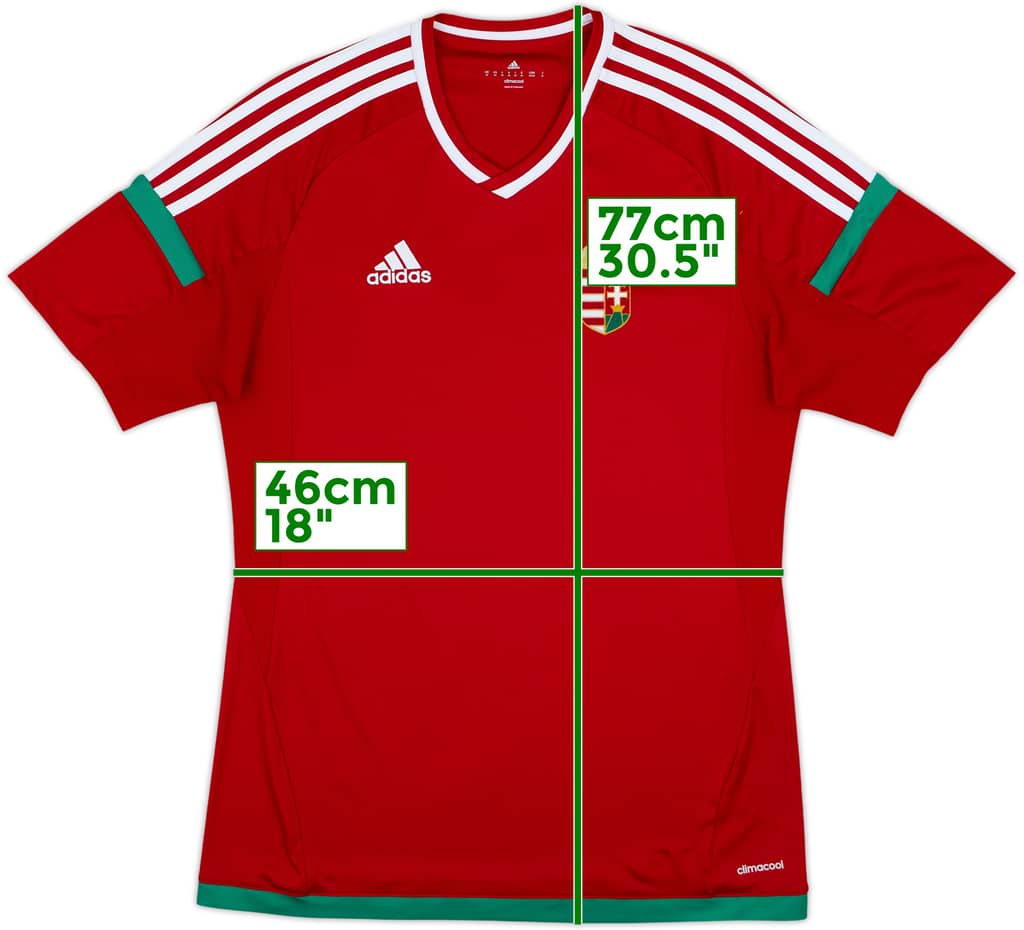 2016-18 Hungary Home Shirt - 8/10 - (M)