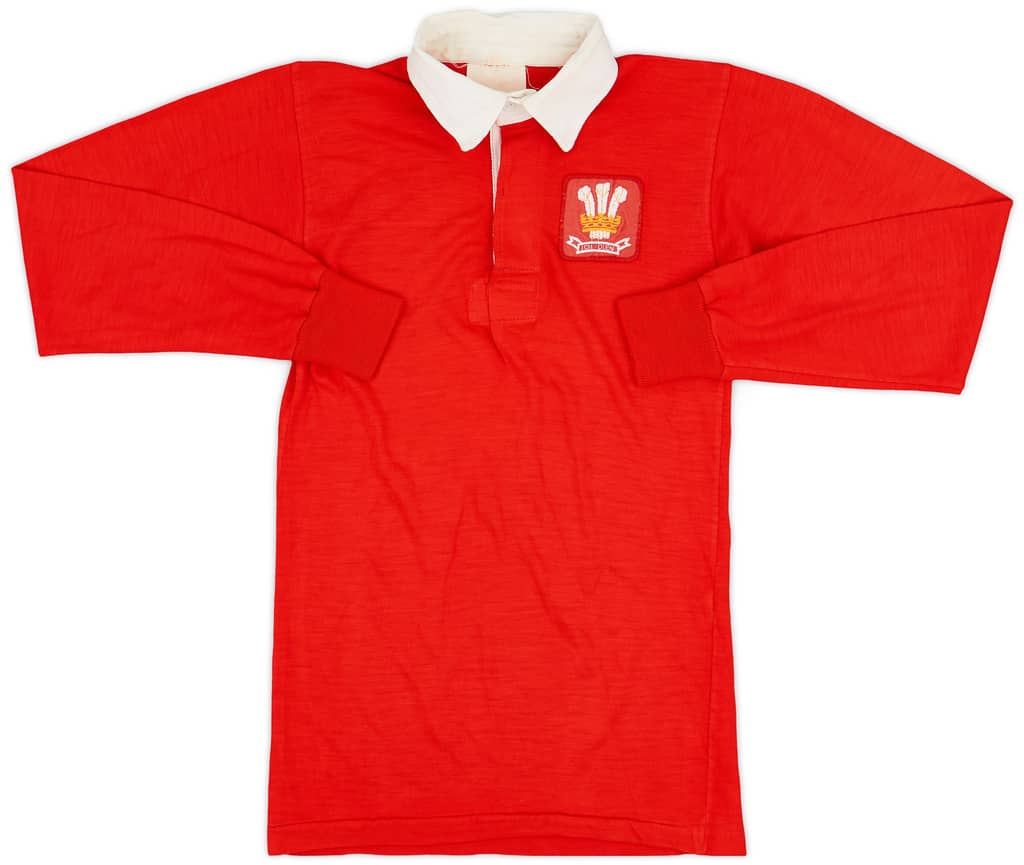 1980s Wales Rugby Polo L/S Shirt - 9/10 - (S)