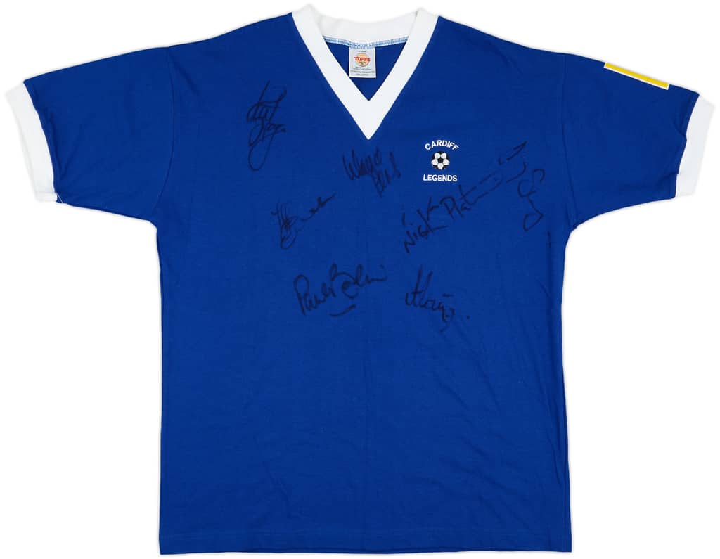 2002 Cardiff City Masters Squad Signed Home Shirt