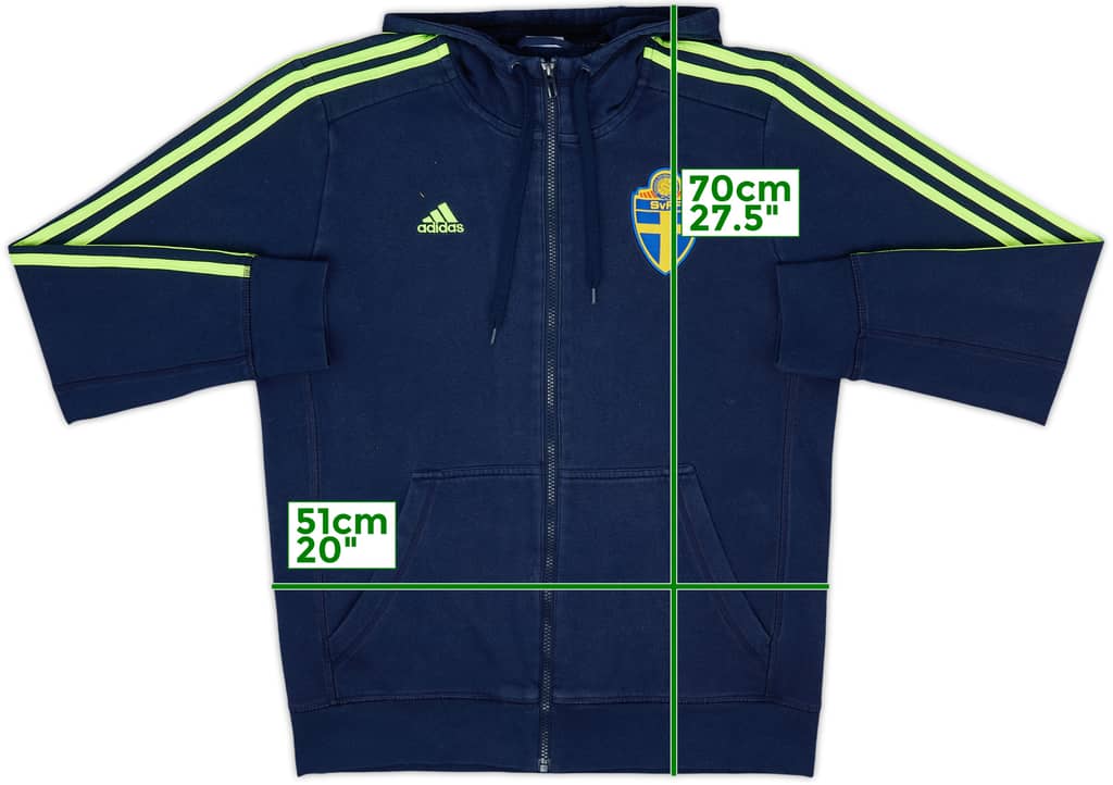2016-17 Sweden adidas Hooded Track Jacket - 6/10 - (M)