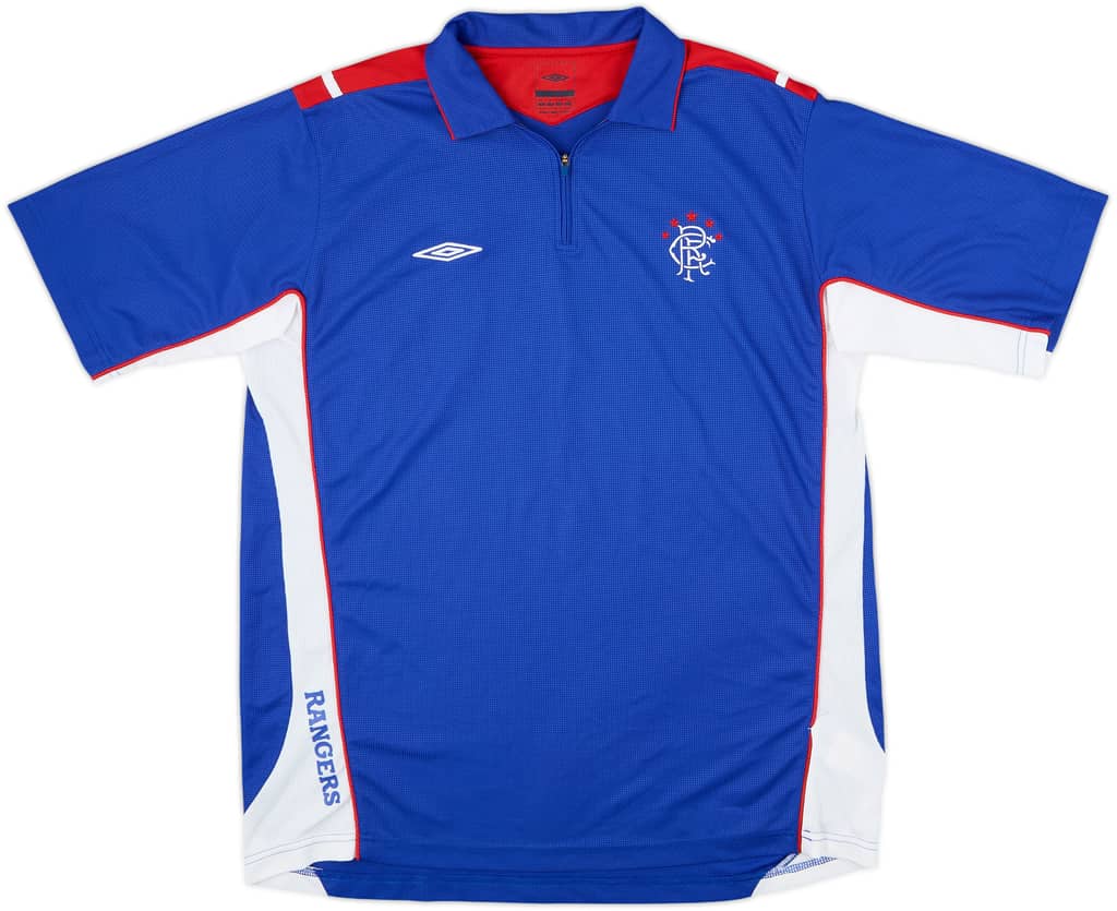 2006-07 Rangers Umbro 1/4 Zip Polo Shirt - 8/10 - (XL)