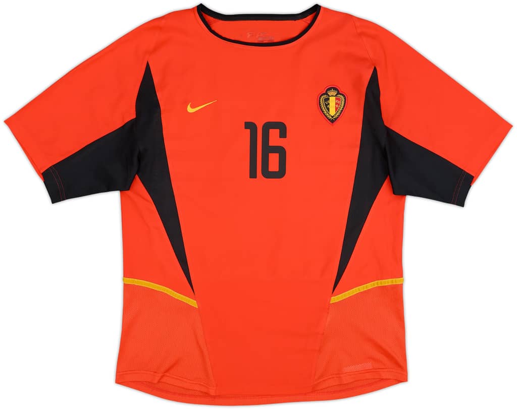 2002-04 Belgium Home Shirt Van Buyten #16 - 6/10 - (M)