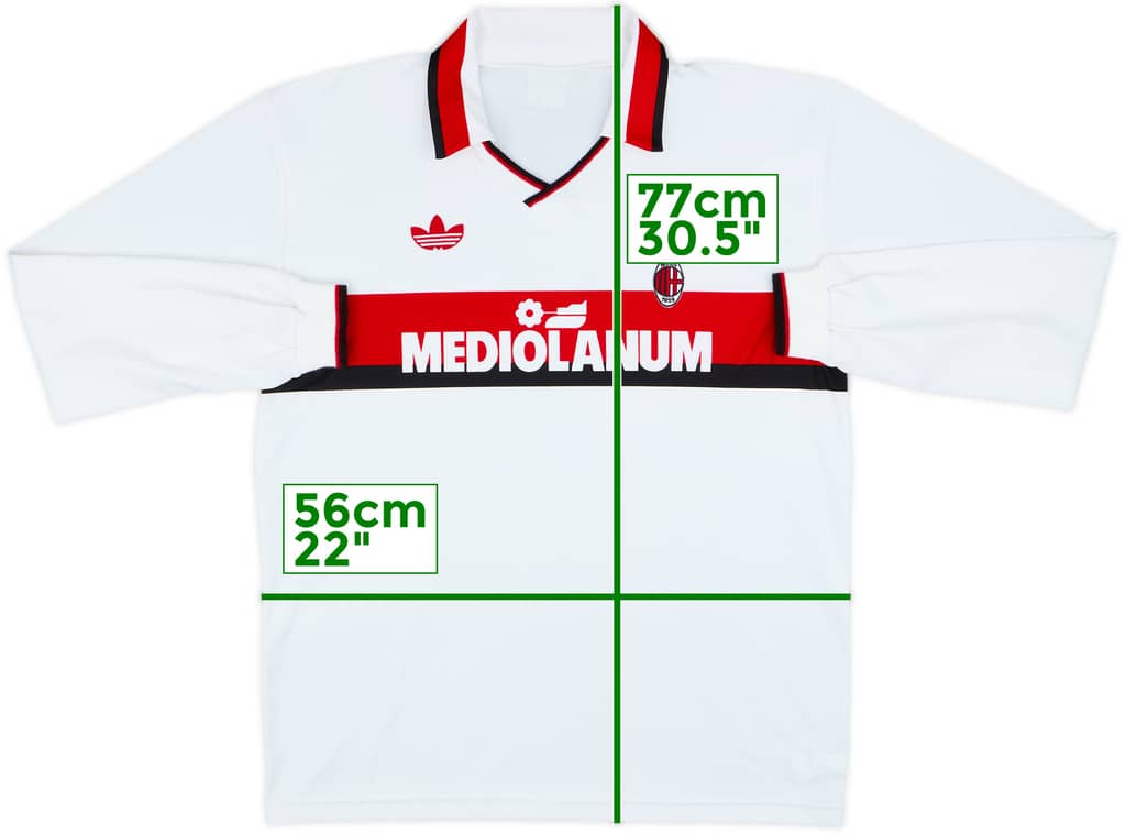 1990-91 AC Milan Away L/S Shirt - 8/10 - (XL)