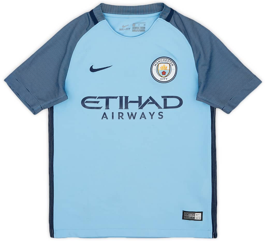 2016-17 Manchester City Home Shirt - 9/10 - (S.Boys)