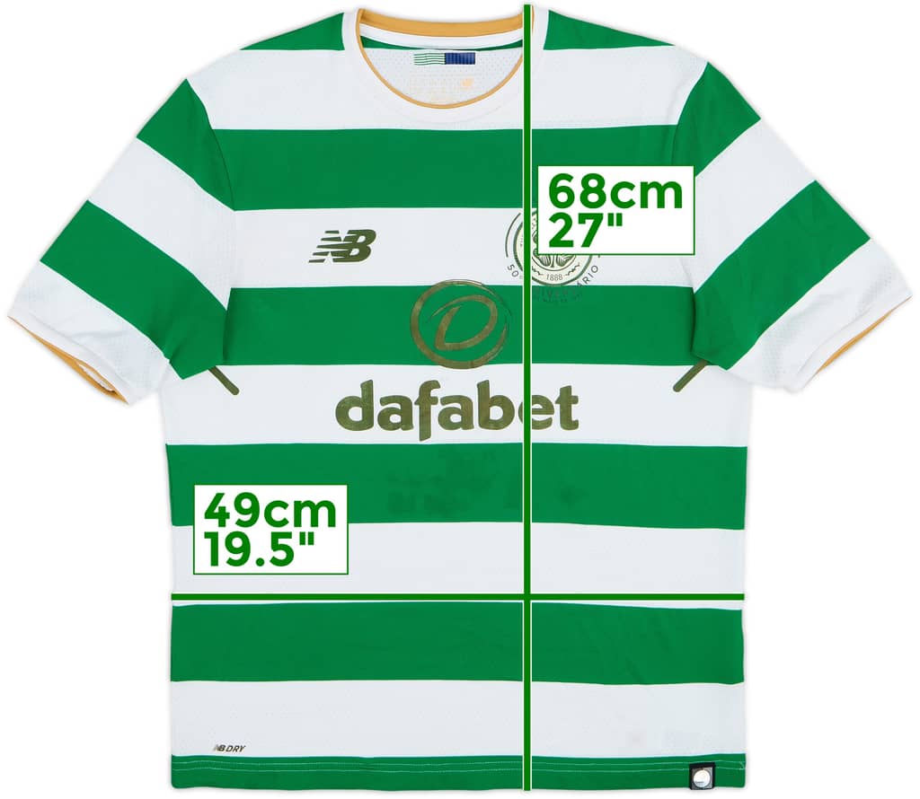 2017-18 Celtic 'Lisbon Lions 50th Anniversary' Home Shirt - 8/10 - (S)