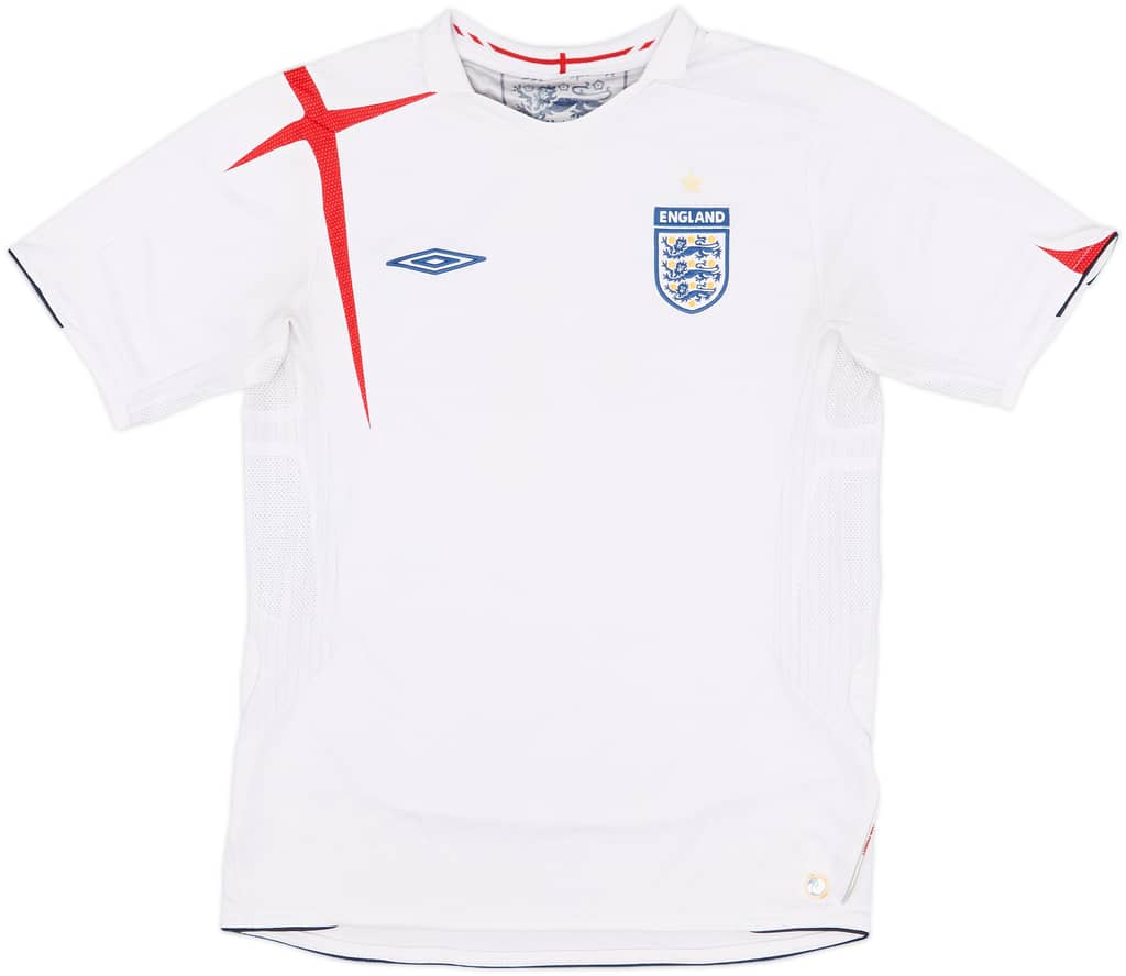 2005-07 England Home Shirt - 5/10 - (M)