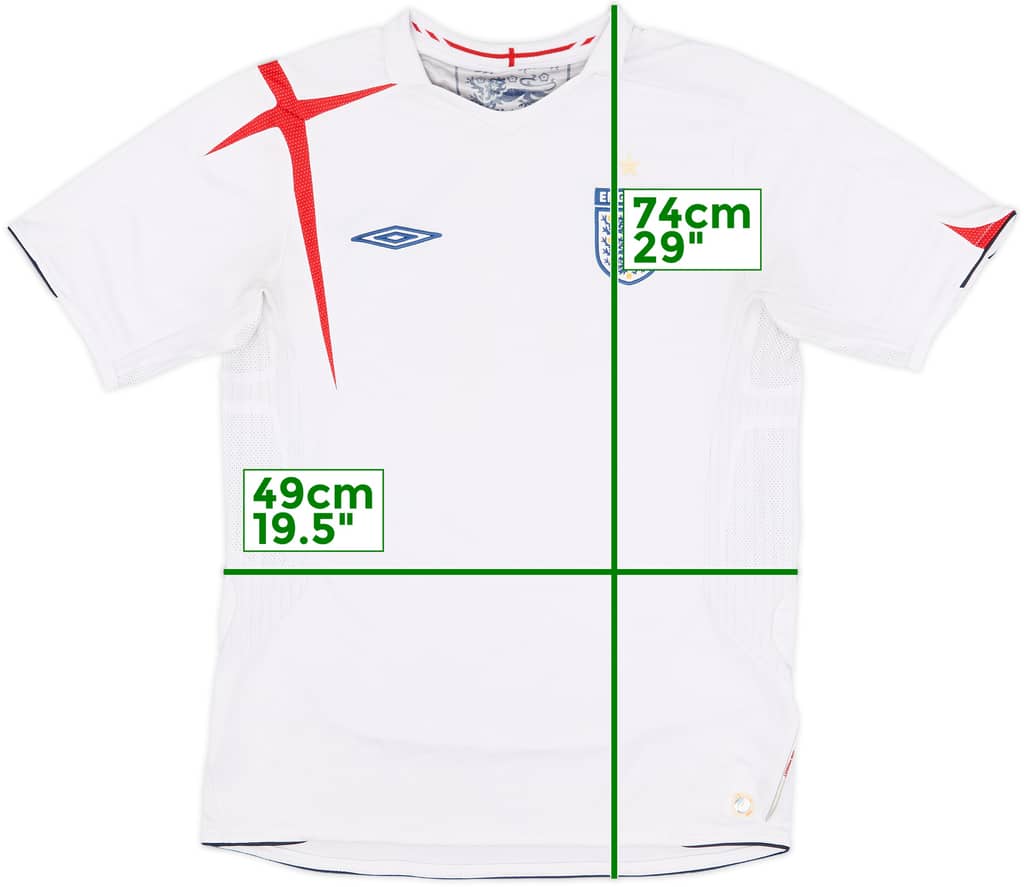 2005-07 England Home Shirt - 5/10 - (M)