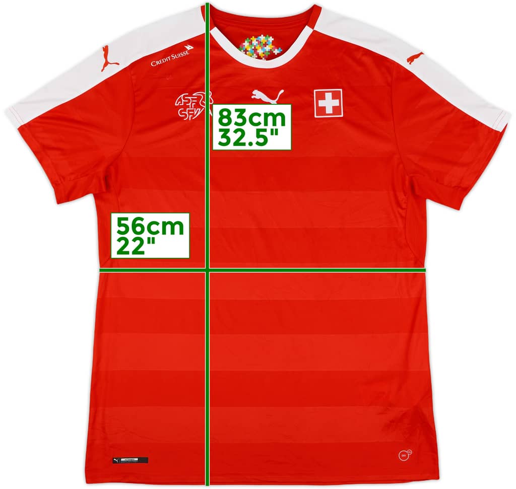 2016-18 Switzerland Home Shirt - 9/10 - (XL)