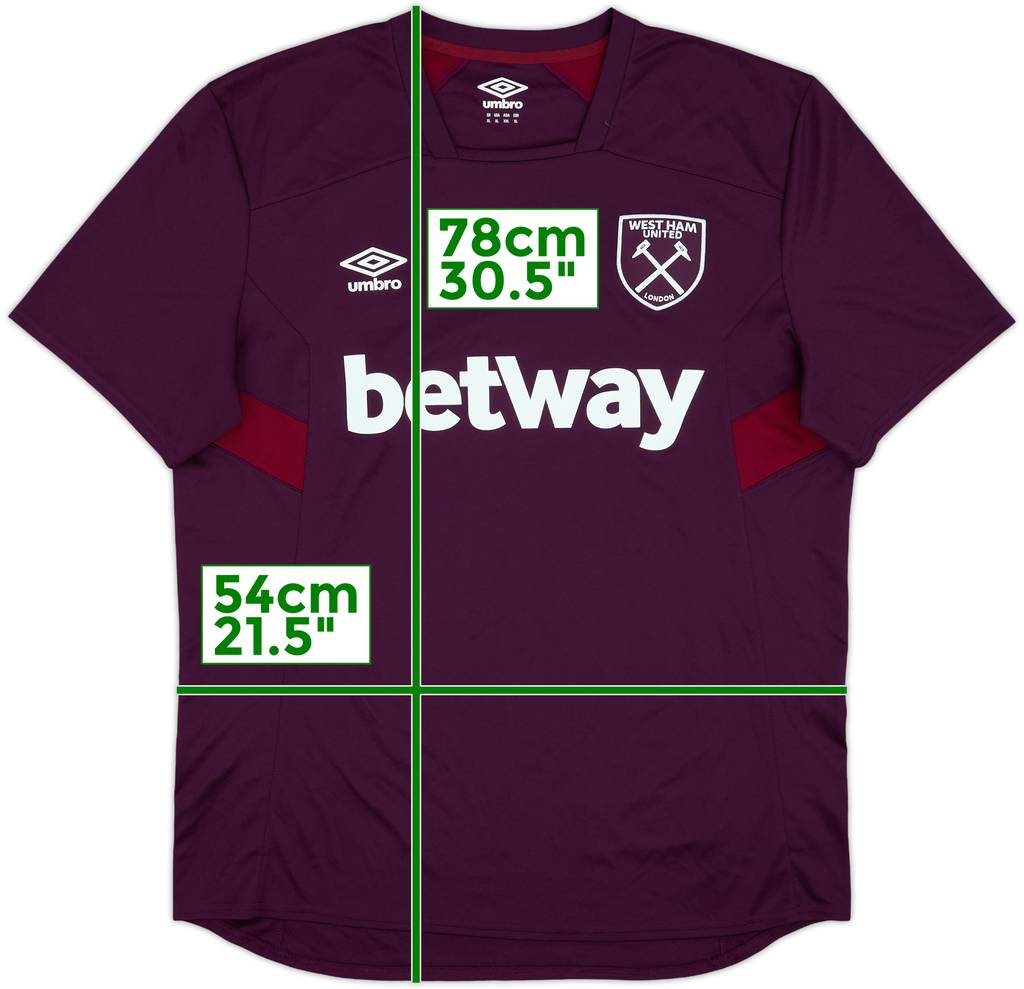 2017-18 West Ham Umbro Training Shirt - 8/10 - (XL)