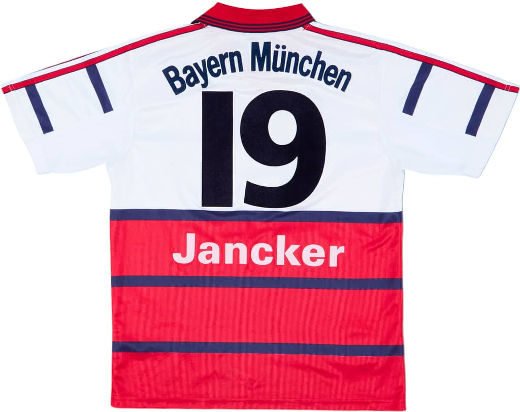 1998-00 Bayern Munich Away Shirt Jancker #19 - 9/10 - (XL.Boys)