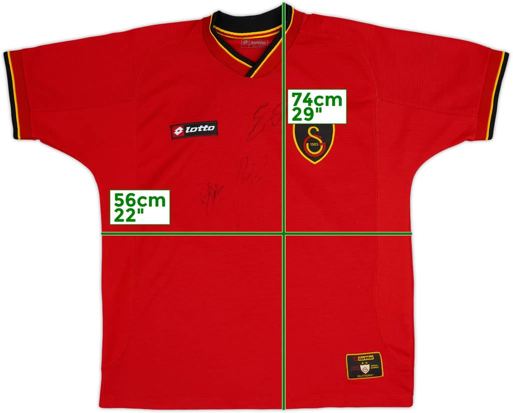 Camiseta firmada de la tercera equipación del Galatasaray 2001-02 - 8/10 - (L)