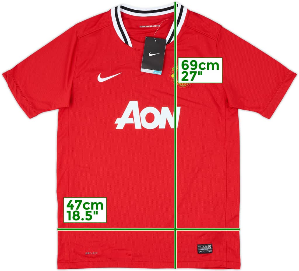 2011-12 Manchester United Home Shirt (XL.Boys)