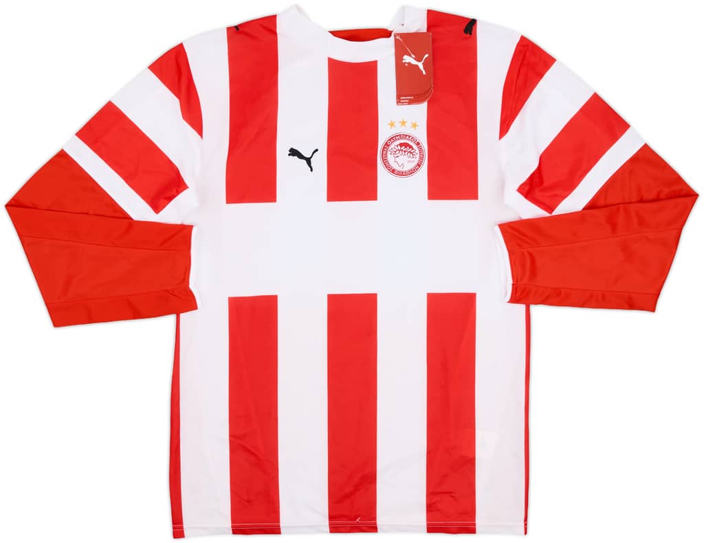 2006-07 Olympiakos Home L/S Shirt (S)