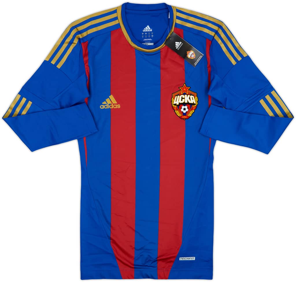 2012 CSKA Moscow Player Issue TechFit Home L/S Shirt (S)