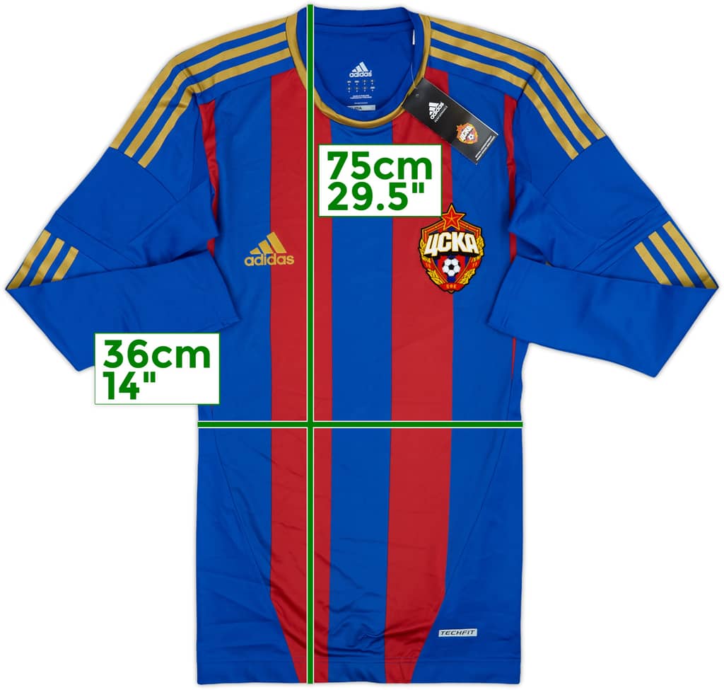 2012 CSKA Moscow Player Issue TechFit Home L/S Shirt (S)