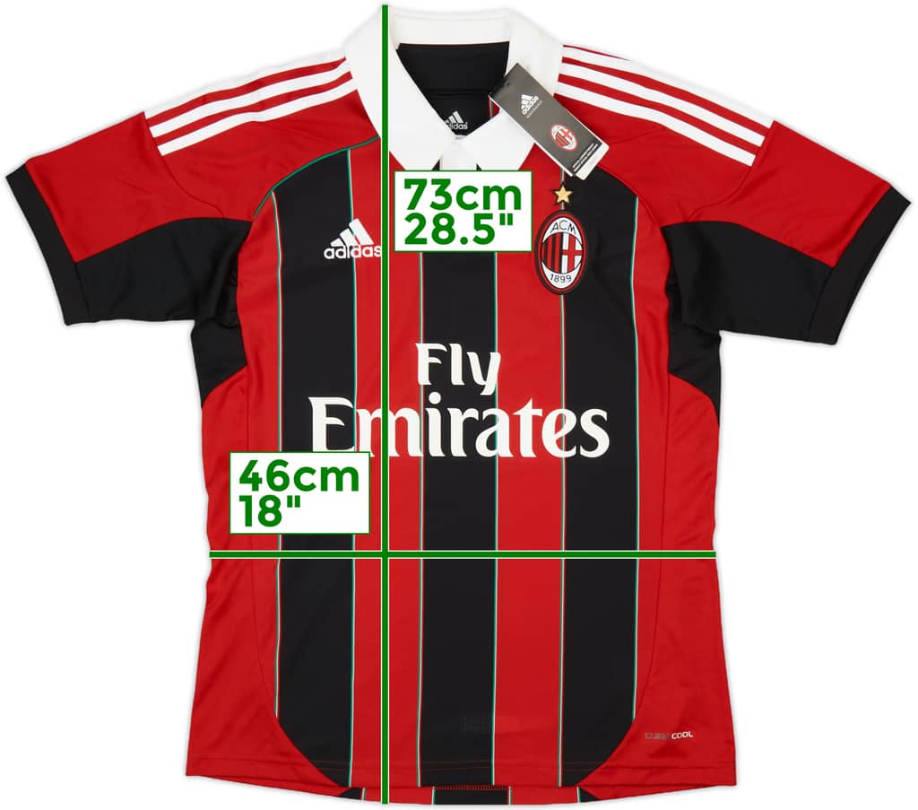 2012-13 AC Milan Home Shirt (XL.Boys)