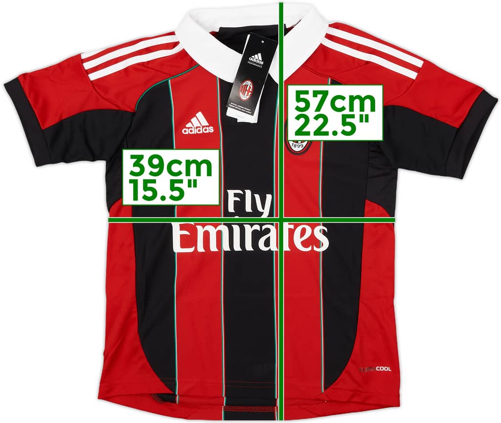 2012-13 AC Milan Home Shirt (S.Boys)