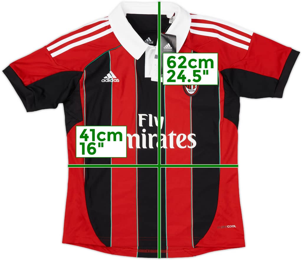 2012-13 AC Milan Home Shirt (M.Boys)