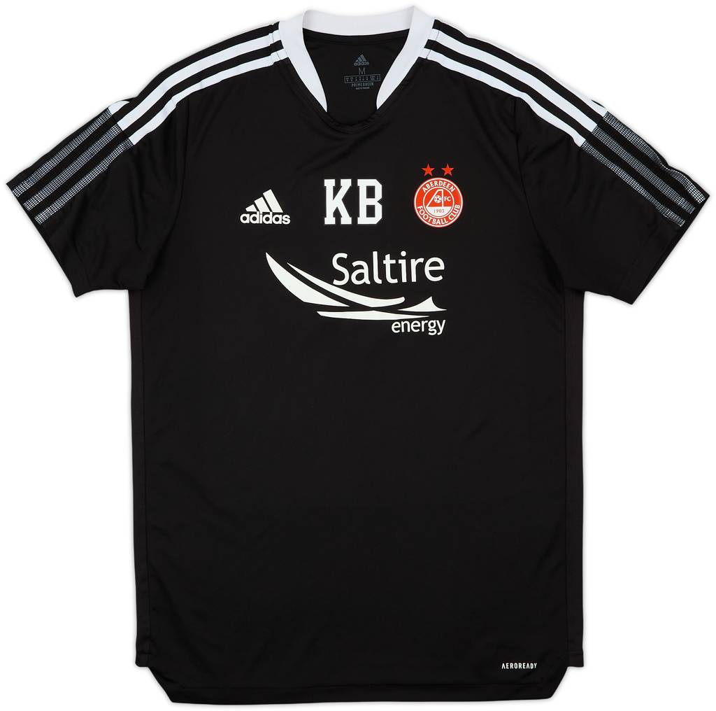 2021-22 Aberdeen adidas Staff Issue Training Shirt KB - 10/10 - (M)