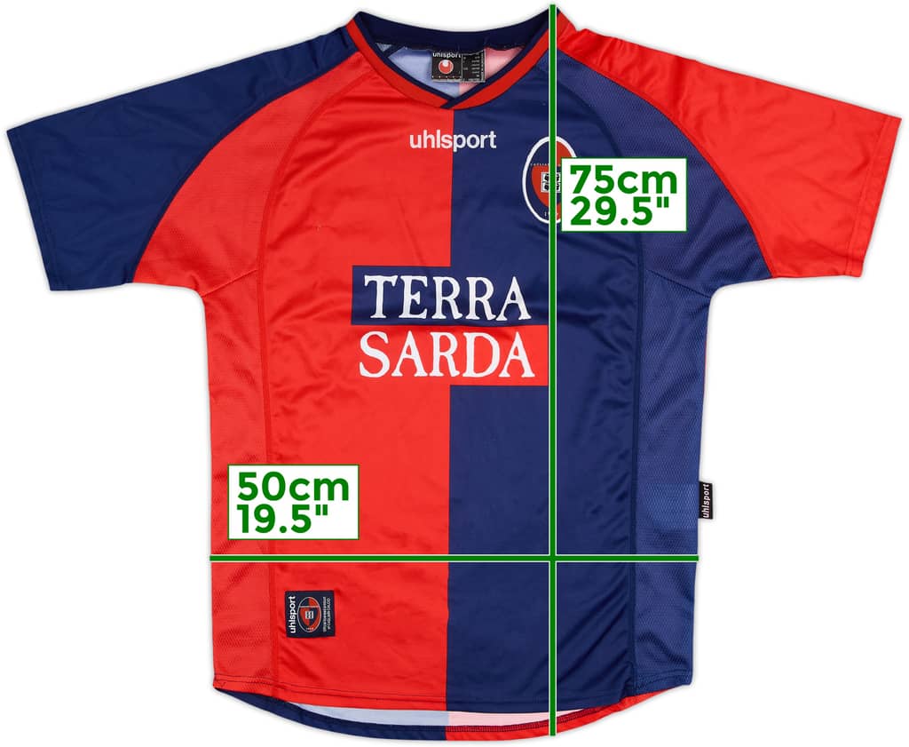 2001-02 Cagliari Home Shirt - 8/10 - (XL)