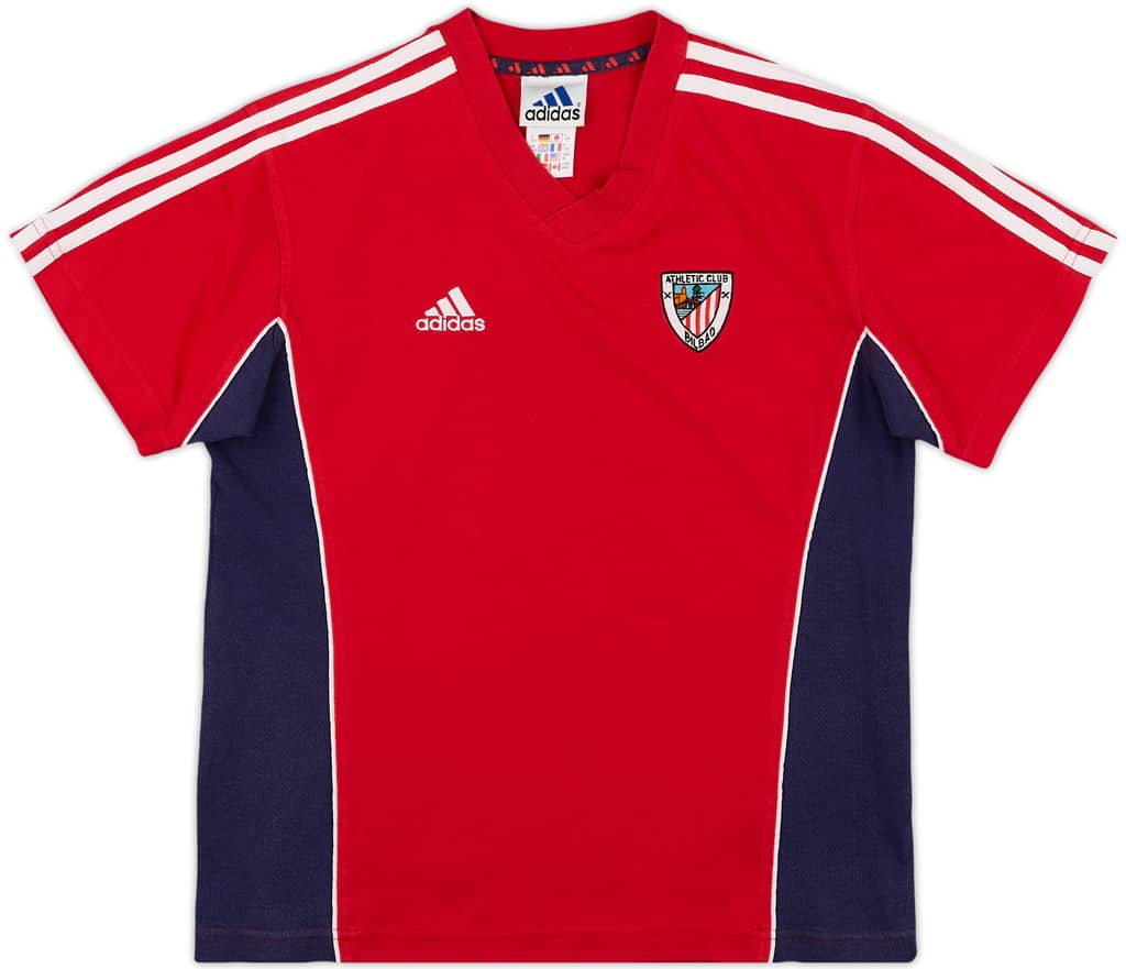 1999-00 Athletic Bilbao adidas Cotton Tee - 8/10 - (11-12 Years)