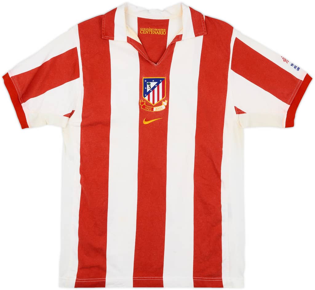 2003-04 Atletico Madrid Centenary Home Shirt - 8/10 - (M)