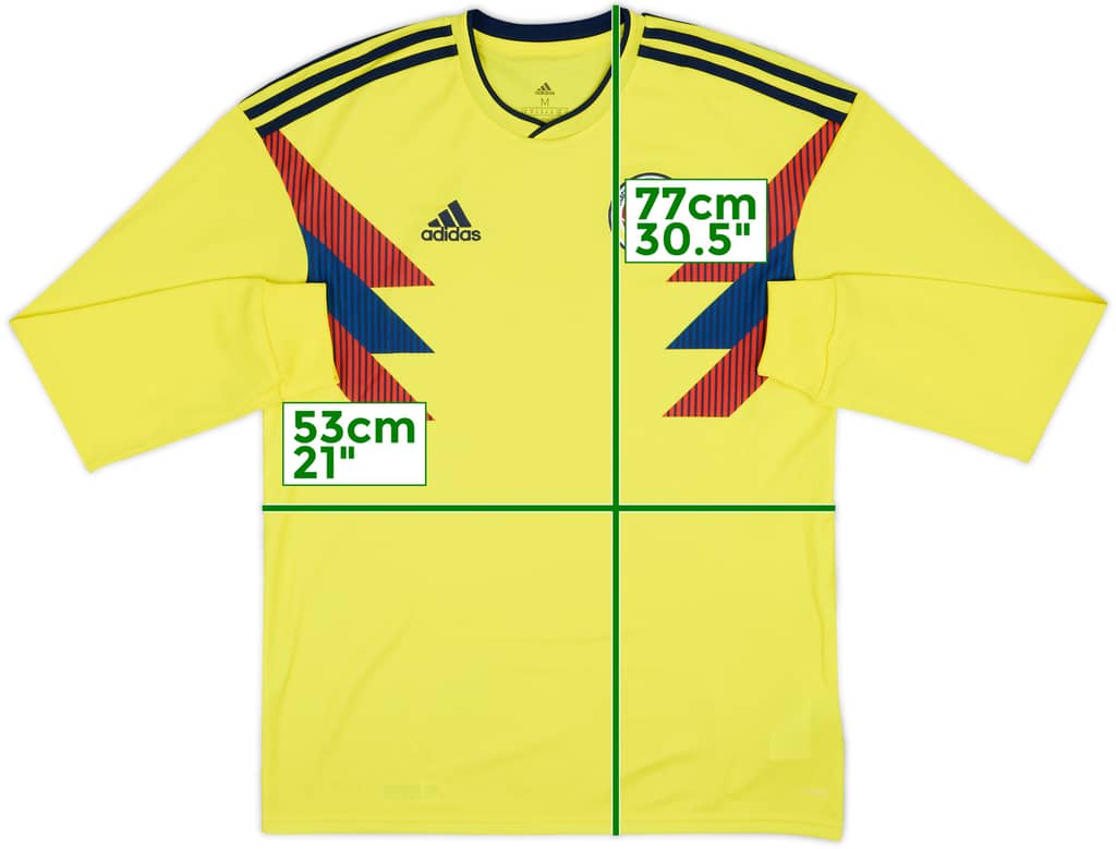 2018-19 Colombia Home L/S Shirt - 8/10 - (M)