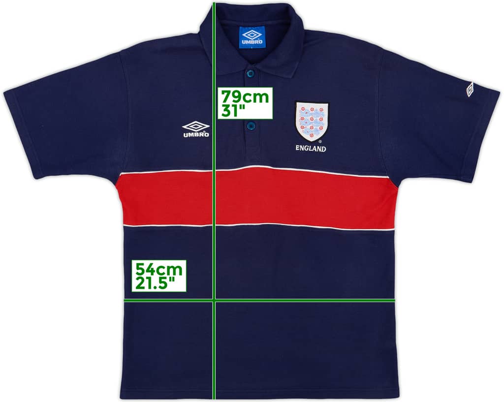1998 England Umbro Polo Shirt - 8/10 - (L)