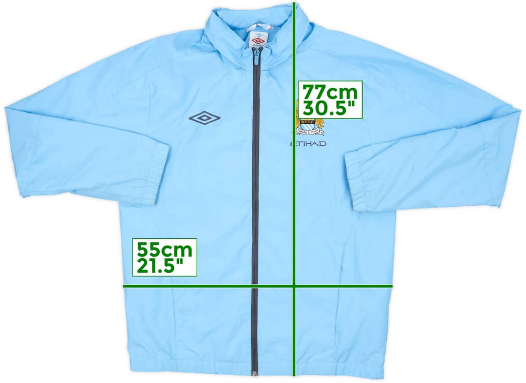 2011-12 Manchester City Umbro Hooded Rain Jacket - 8/10 - (M)