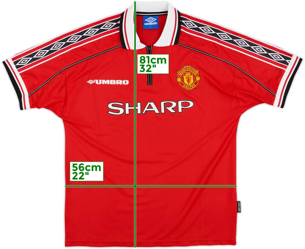 1998-00 Manchester United Home Shirt - 5/10 - (L)