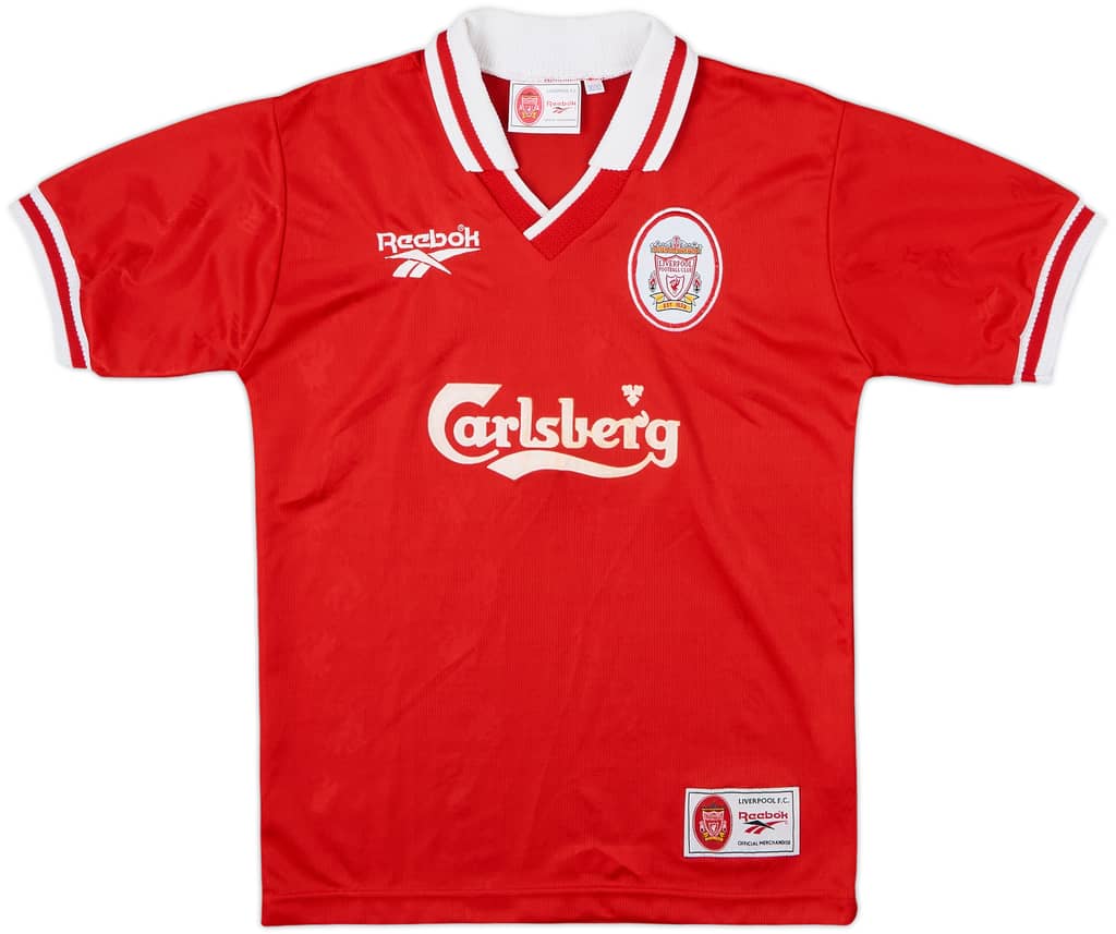 1996-98 Liverpool Home Shirt - 8/10 - (L.Boys)