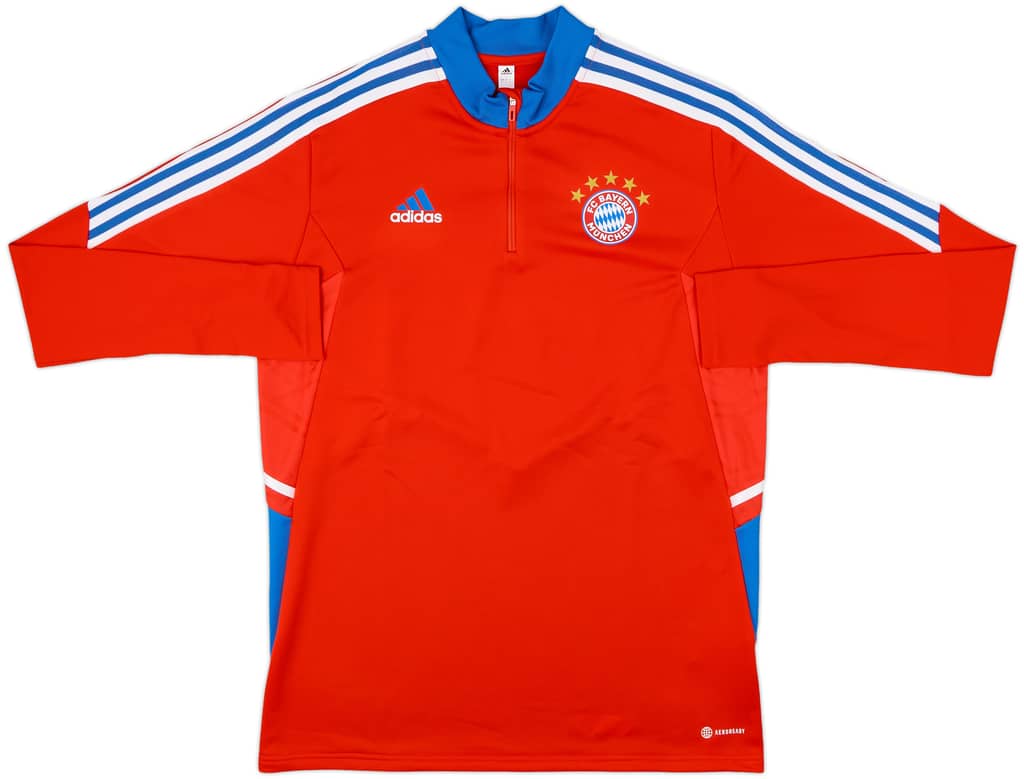 2022-23 Bayern Munich adidas 1/4 Zip Drill Top - 9/10 - (L)
