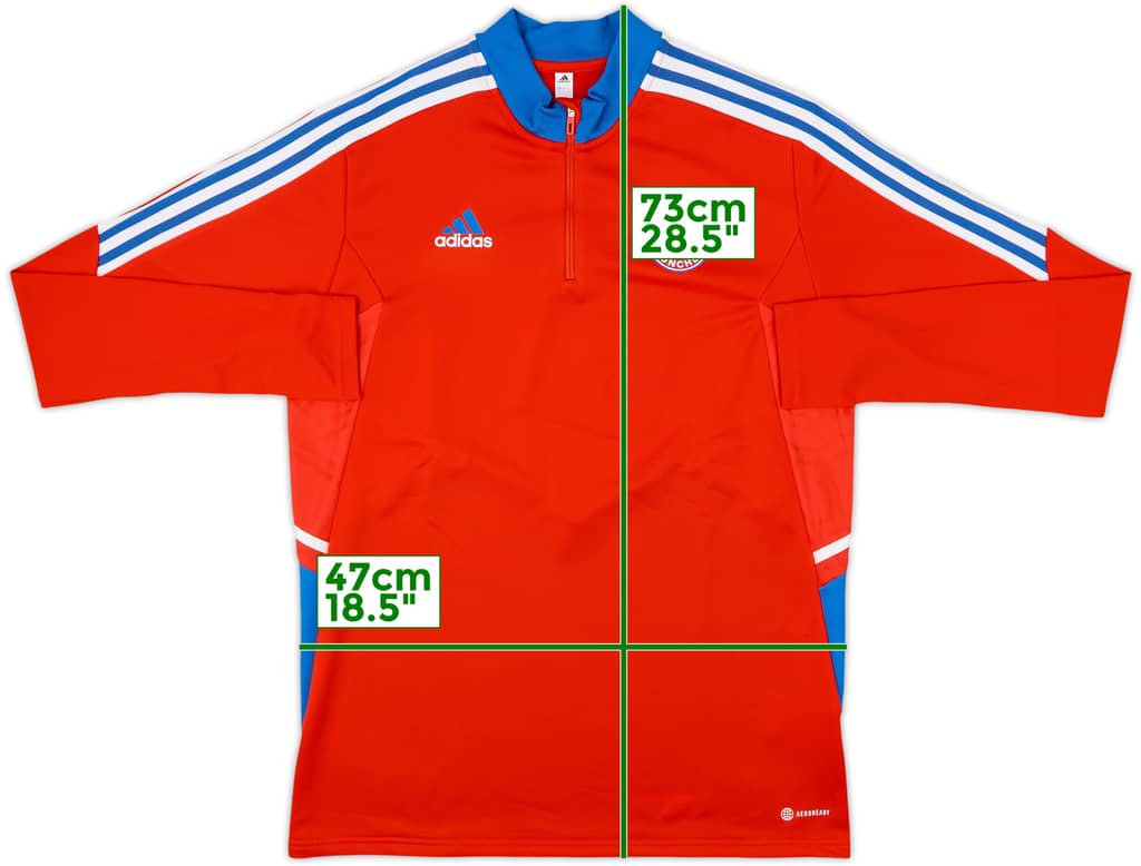 2022-23 Bayern Munich adidas 1/4 Zip Drill Top - 9/10 - (L)