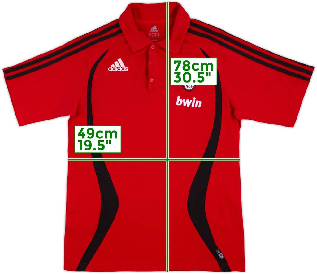 2006-07 AC Milan adidas Polo Shirt - 8/10 - (M)