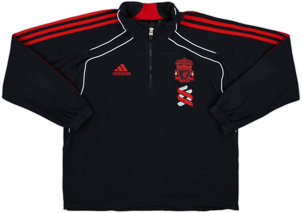2010-11 Liverpool adidas 1/4 Zip Fleece Top - 6/10 - (S)