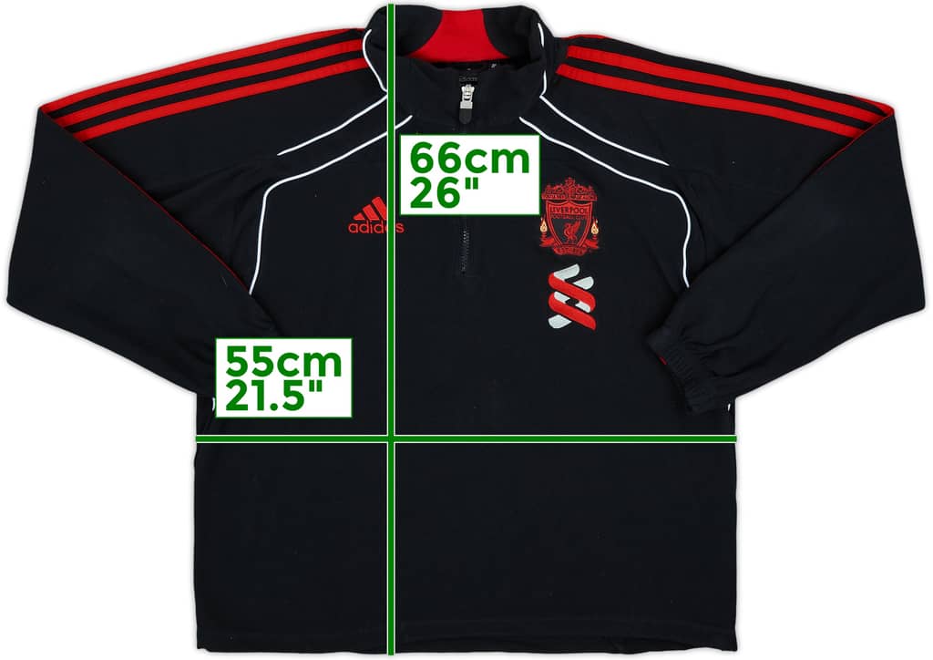 2010-11 Liverpool adidas 1/4 Zip Fleece Top - 6/10 - (S)