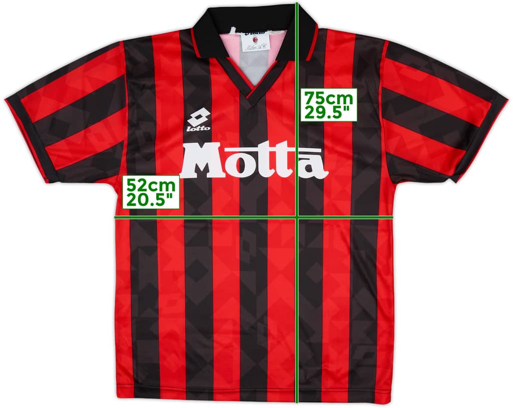1993-94 AC Milan Home Shirt - 8/10 - (L)