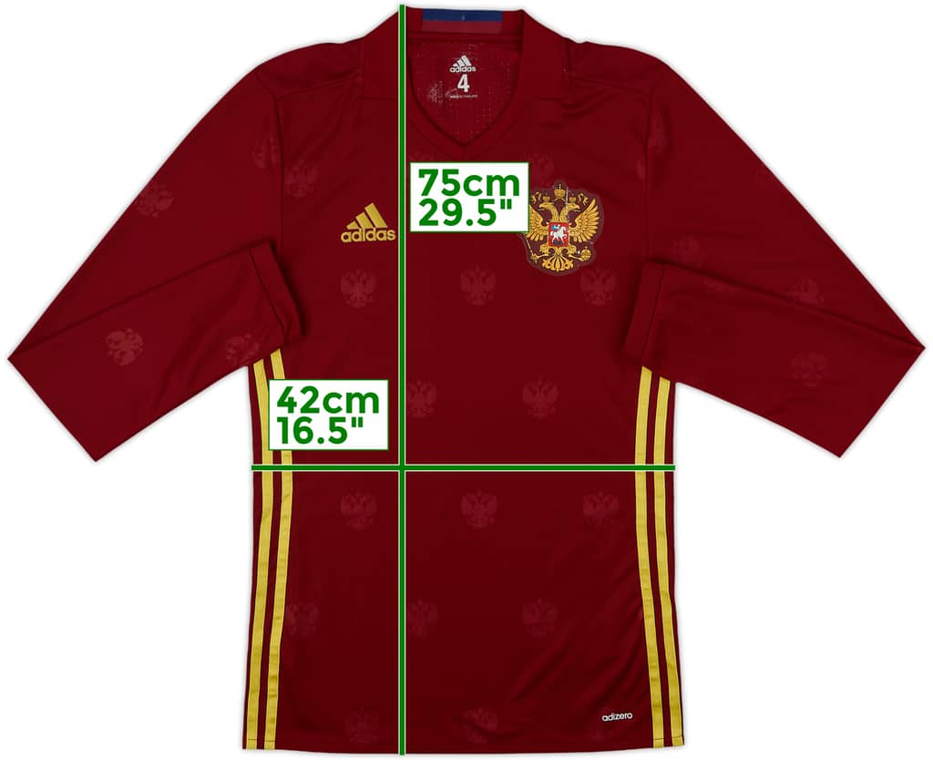 2016-17 Russia Player Issue Home L/S Shirt - 7/10 - (S)