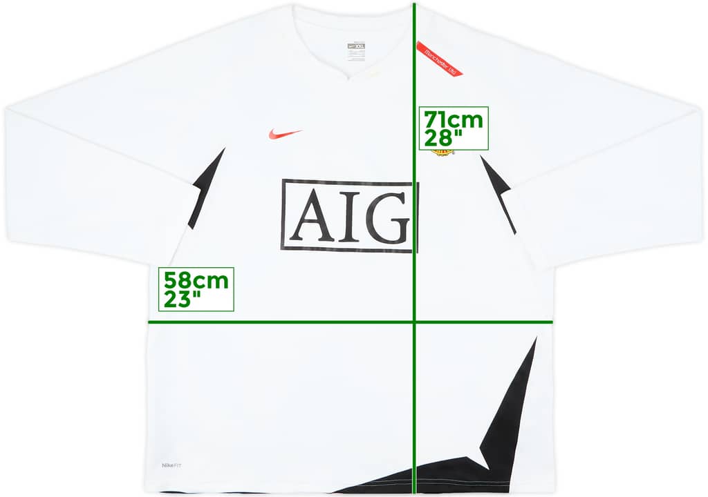 2007-08 Manchester United Nike Sweat Top - 9/10 - (XXL)