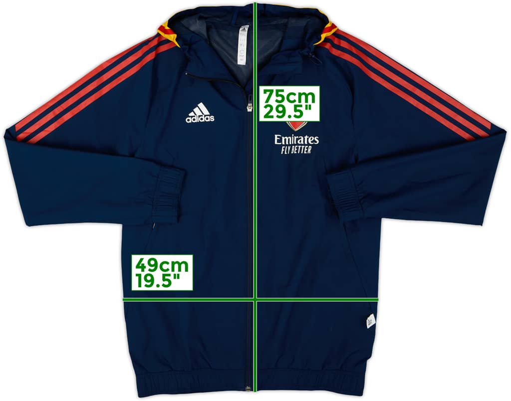 2022-23 Arsenal adidas Hooded Rain Jacket - 9/10 - (S)