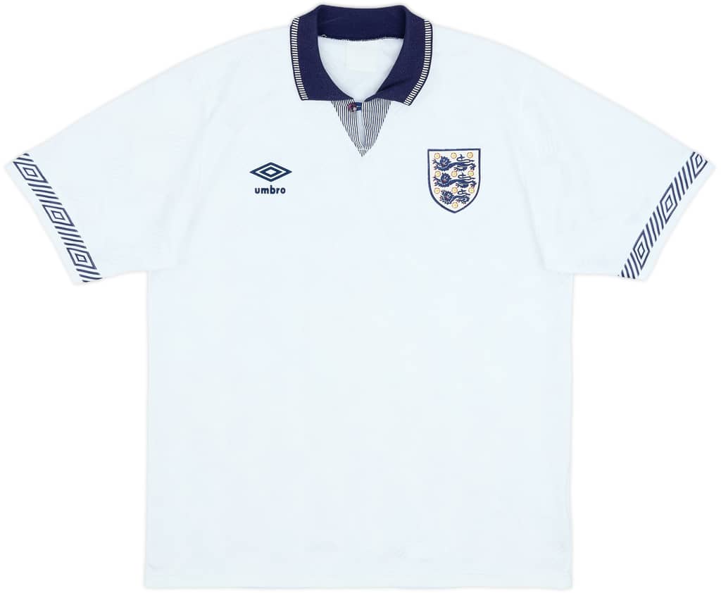 1990-92 England Home Shirt - 9/10 - (L)